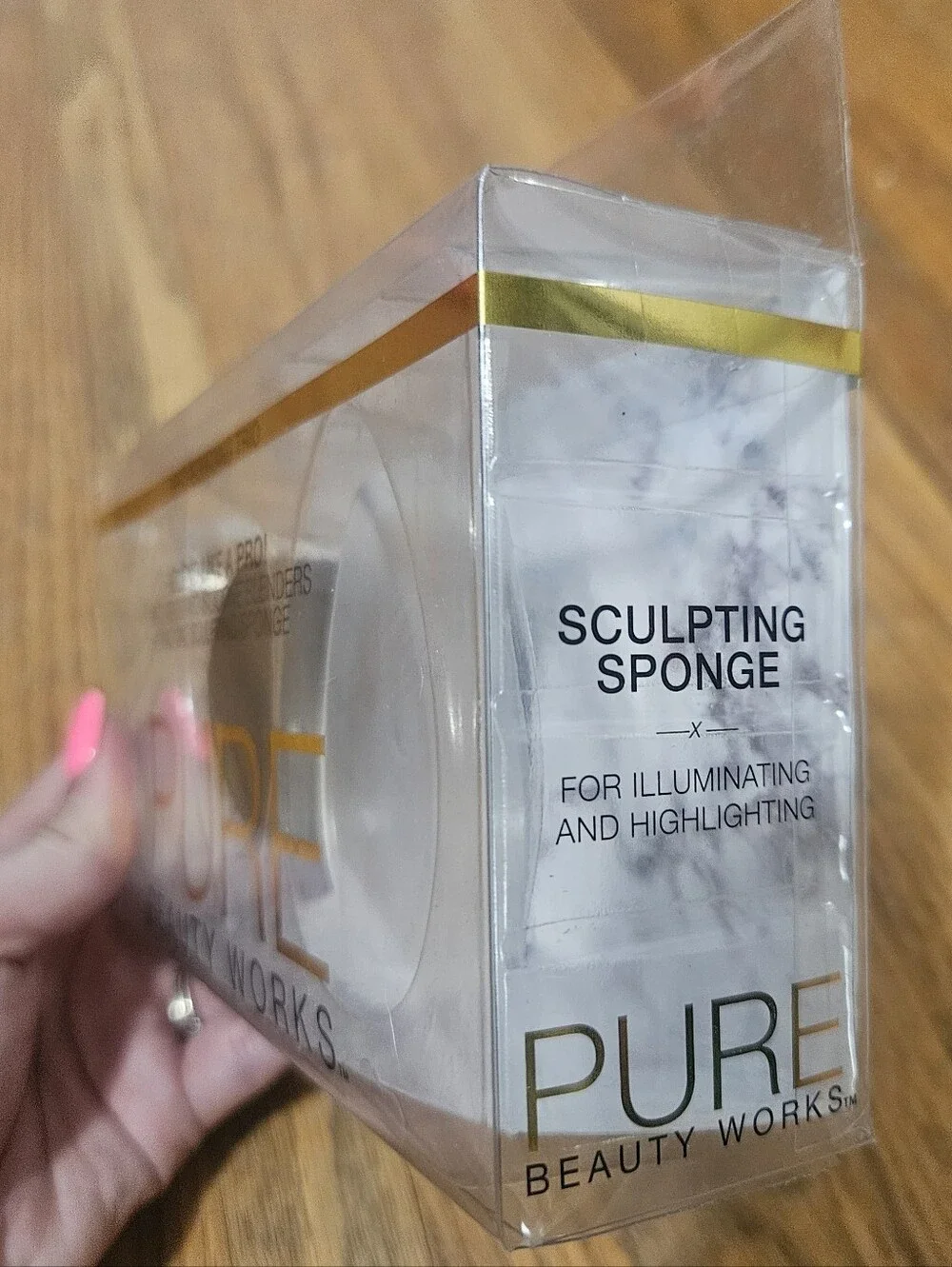 NIB PURE Beauty Works Pro Blending Trio Silicone Sponges Set Of 3: Clear & Black